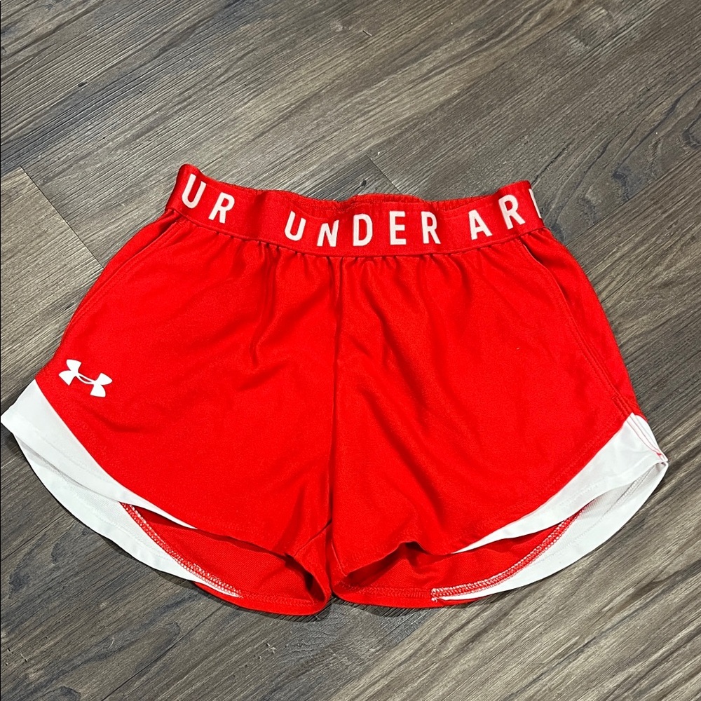 Under Armour Women's Vibrant Red Athletic Shorts